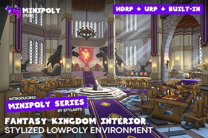 Minipoly Series - Fantasy Kingdom Interior ( Stylized Lowpoly Environment )