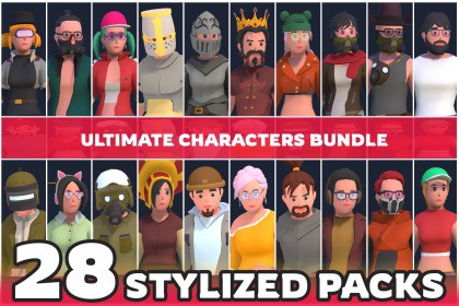 Customizable 3D Characters Ultimate Bundle