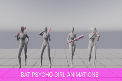 Bat Psycho Girl Animations