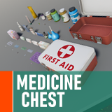 Medicine chest - pharmacy set