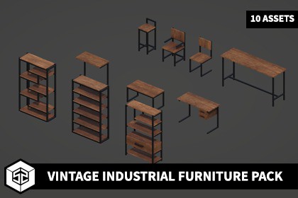 Vintage Industrial Furnite Pack