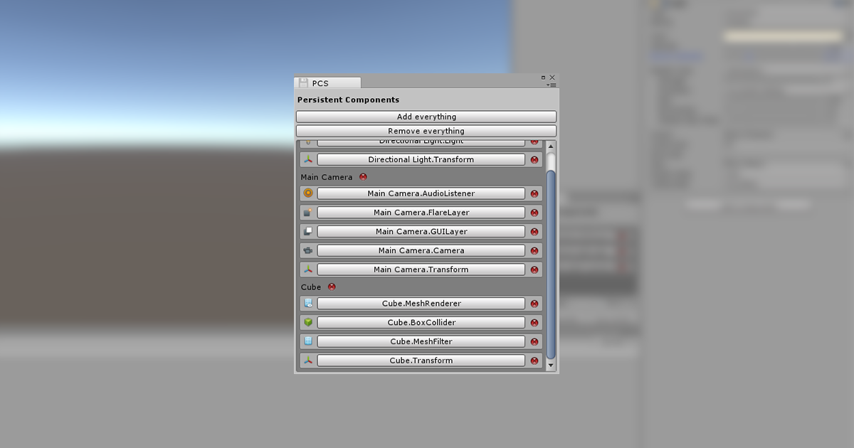 Persistent Components | Utilities Tools | Unity Asset Store