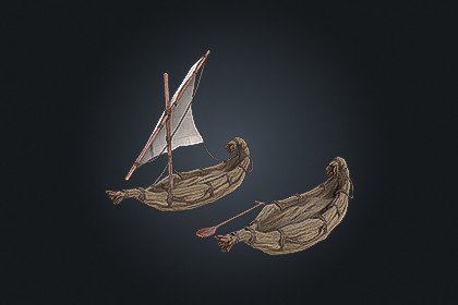 Ancient Egypt Papyrus Boat V1 | Game Ready PBR | Built-In & URP Compatible