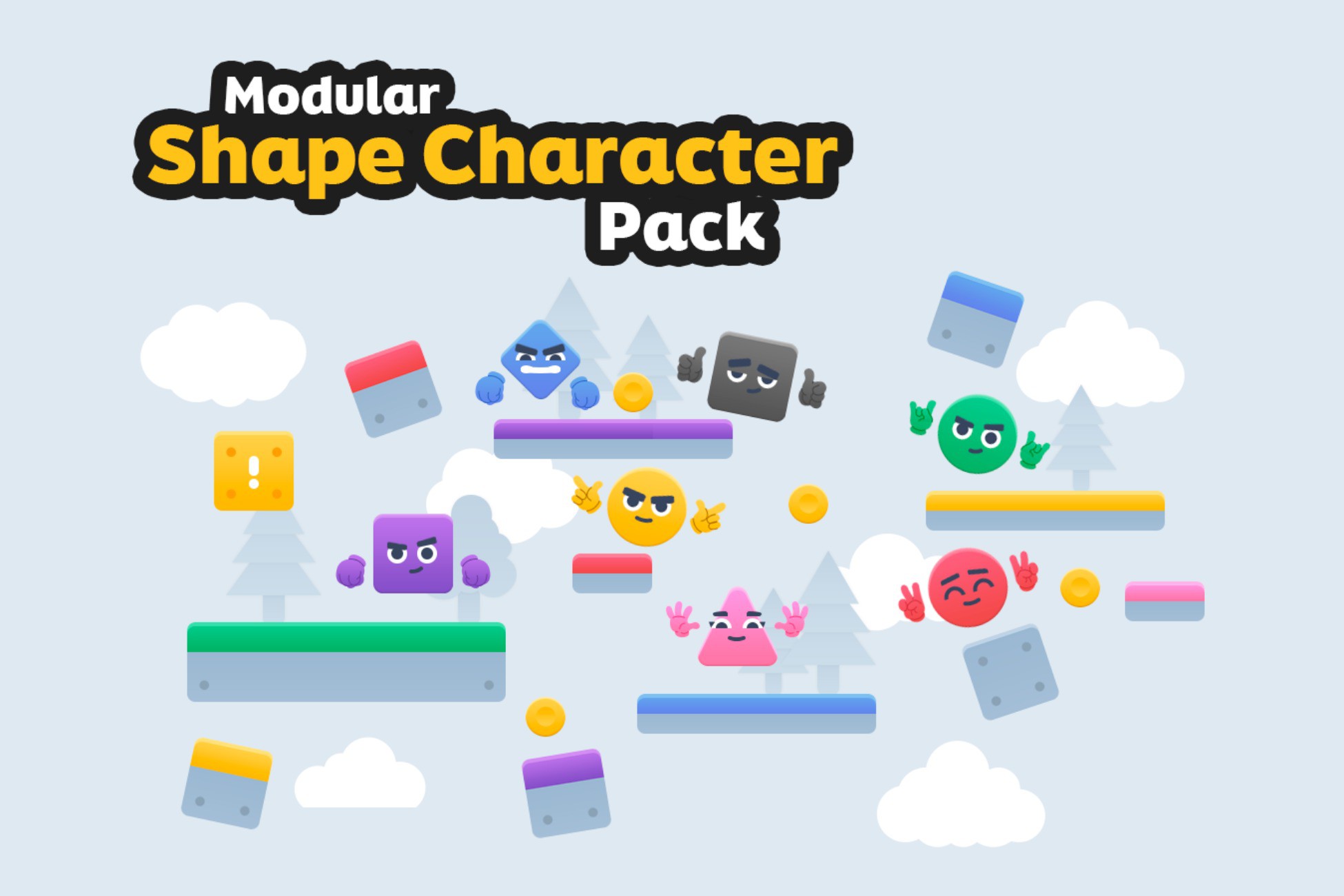 Modular Shape Character Pack | 2D Characters | Unity Asset Store