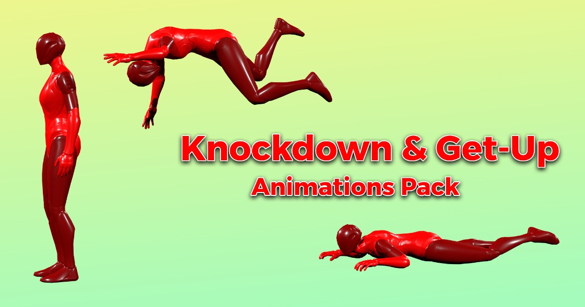 Knockdown & Get-Up Animation Pack | 3D Animations | Unity Asset Store