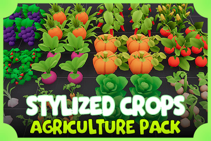Stylized Farm Crops - Ultimate Low Poly Asset Pack