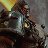 Cyberpunk man warrior steampunk