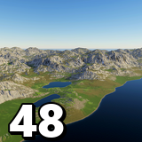 Procedural Islands, Lakes & Hills 8K - 48 Terrains