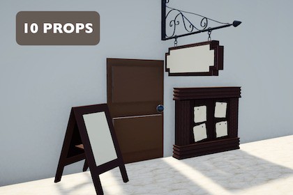 Stylized Medieval Signs & Notice Boards