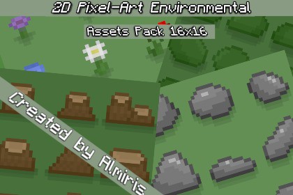2D Pixel-Art Environmental Assets Pack 16x16