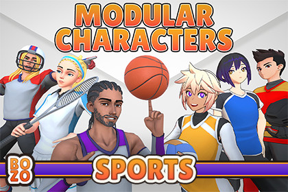 BoZo: Stylized Modular Characters - Sports Pack