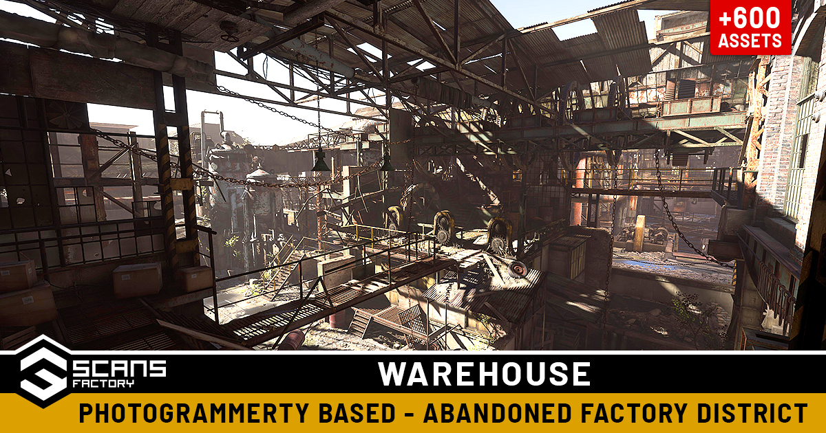 Factory Module Unity Asset Store Warehouse - Abandoned Factory District | 3D 工业场景 | Unity Asset Store