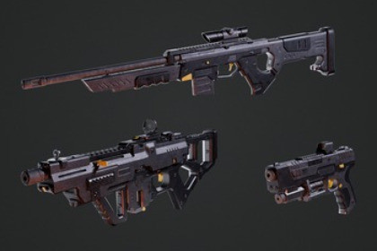 Sci-fi Weapons - Animated Gun Bundle/Pack