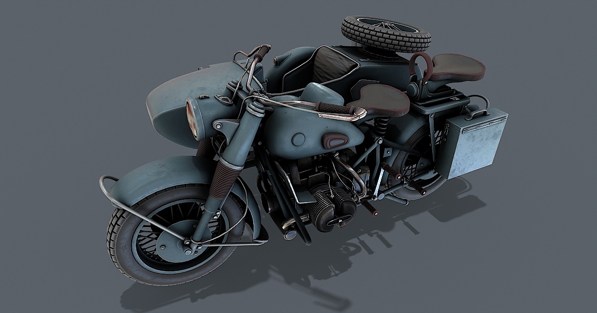 Motorcycle_with_sidecar | 3D Vehicles | Unity Asset Store