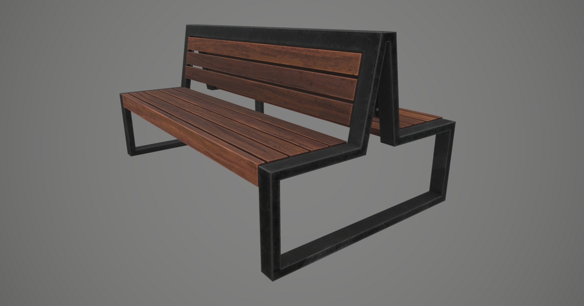 Double Bench | 3D Exterior | Unity Asset Store