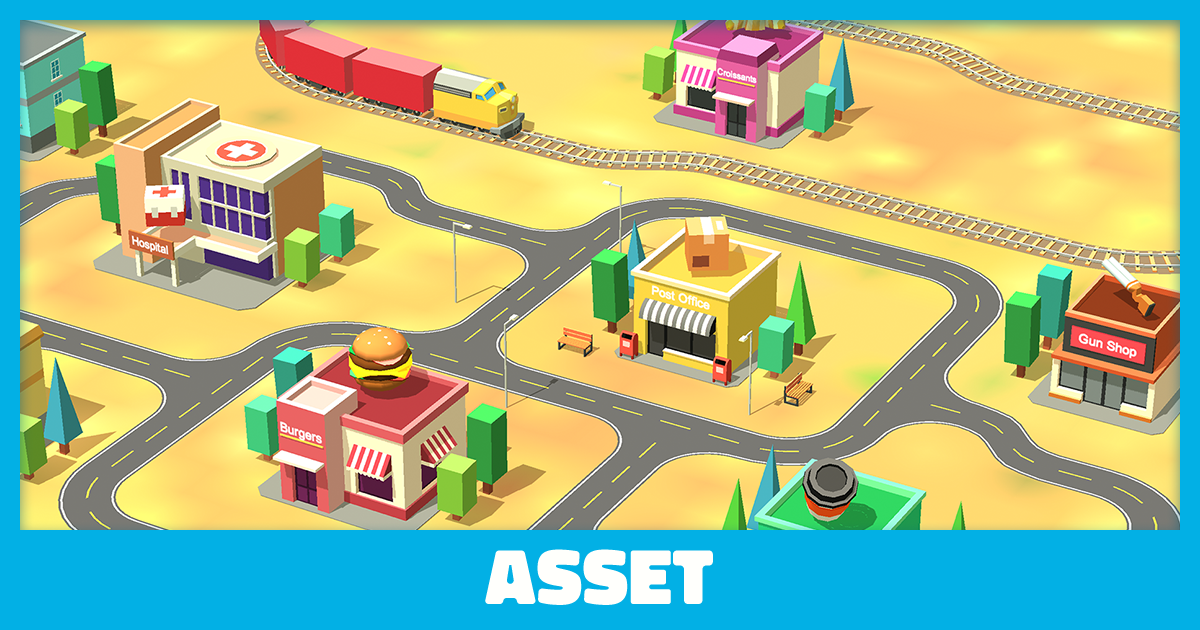 Low Poly City Package | 3D Environments | Unity Asset Store
