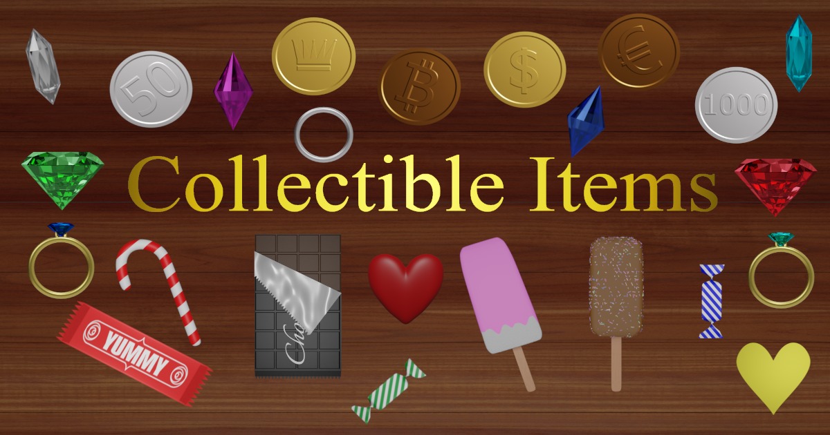 Collectible Items 2D 2D 图标 Unity Asset Store