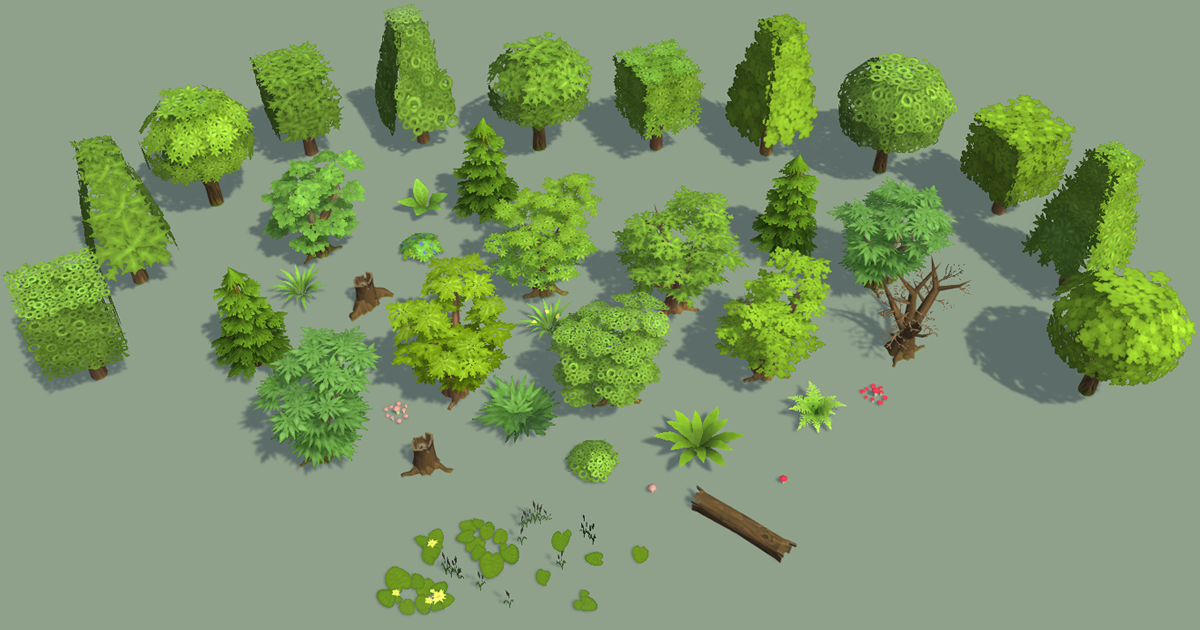 Sci-Fi flora — Green planet. | 3D Vegetation | Unity Asset Store