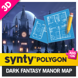 POLYGON - Dark Fantasy Manor Map by Synty