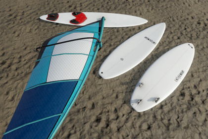 Surfboard and Windsurfer