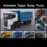 Animated Tipper Dump Truck – Game Ready Construction Vehicle with Interior | PBR