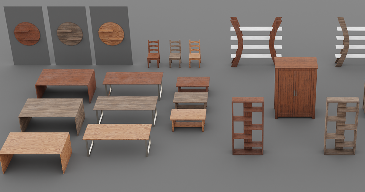 Furniture Asset pack 01 3D Interior Unity Asset Store