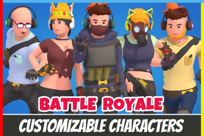 Customizable 3D Battle Royale Characters Vol 4