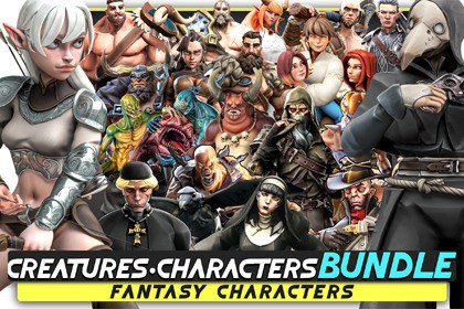 Creatures and Characters - 24x - Stylized Fantasy Massive Bundle Collection