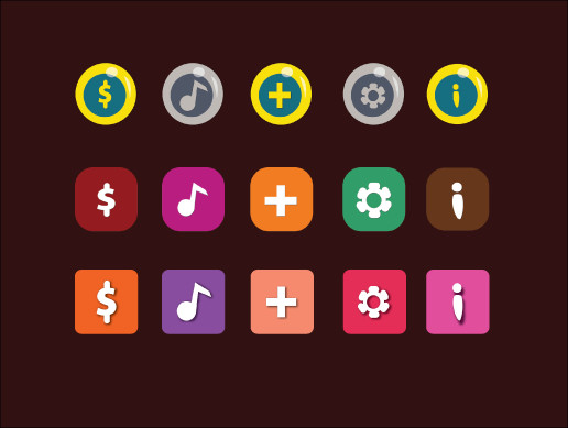 UI Button combo of 3 pack | 2D Icons | Unity Asset Store