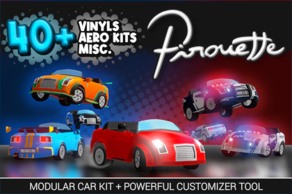Pirouette: Stylized Modular Car Kit + Advanced Customizer Tool