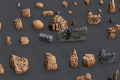Stylized Rock-59-Mesh