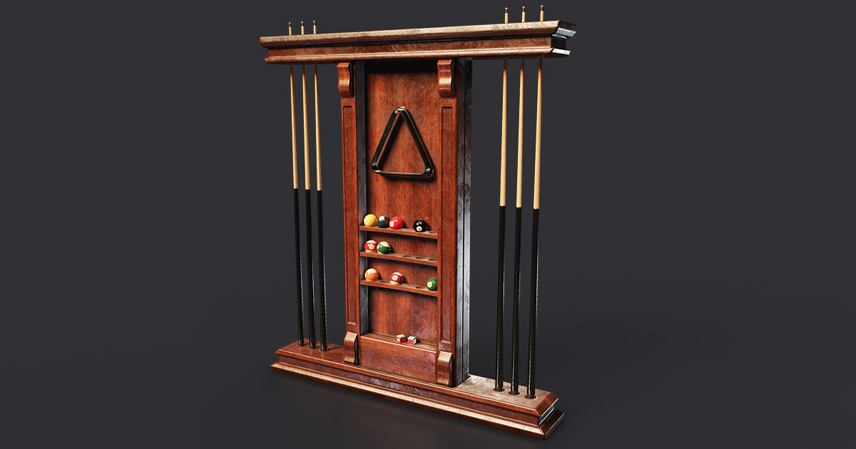 Pool Rack 3D Model Game Ready | 3D Interior | Unity Asset Store