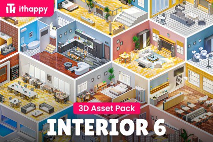 Interior 6 - Low Poly 3D Models Pack