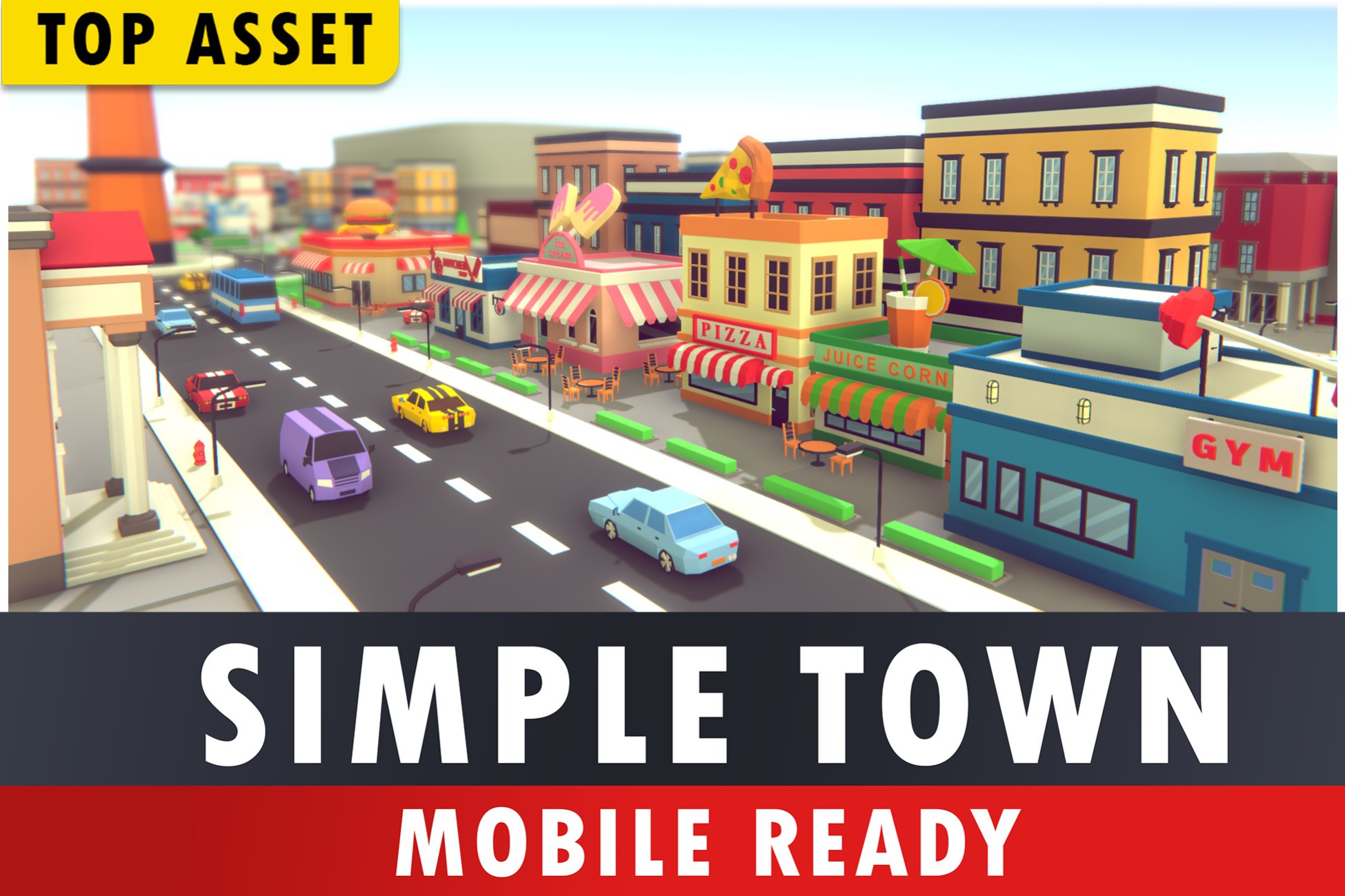 Simple Town - Low Poly Assets | 3D Environments | Unity Asset Store