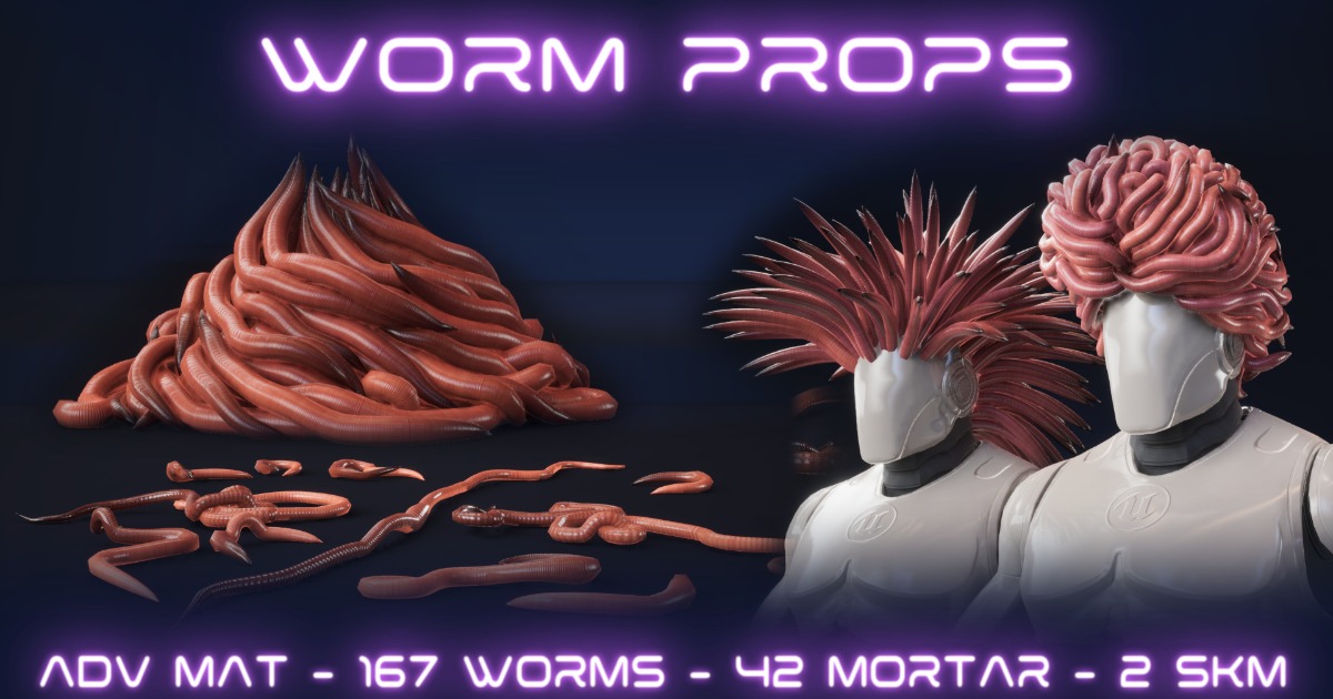 Worm Props | 3D Props | Unity Asset Store