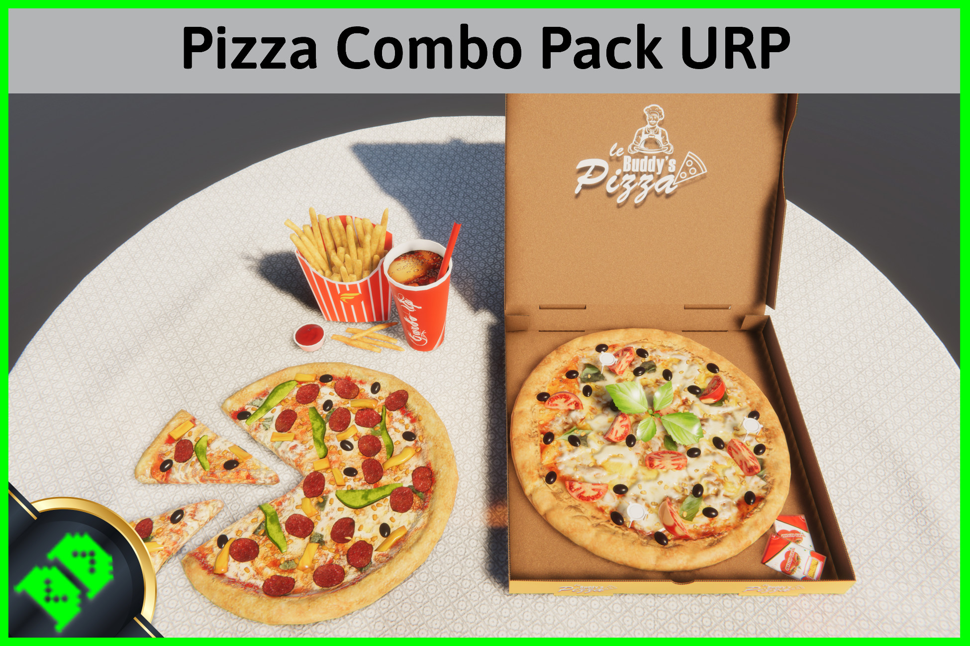 Pizza Combo Pack URP | 3D 음식 | Unity Asset Store