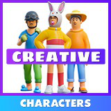 Creative Characters FREE - Animated Low Poly 3D Models