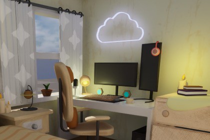 Stylized Gaming Room Environment