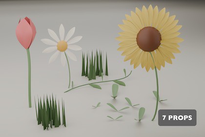 Stylized Garden Plants & Flowers – Cozy Greenhouse Add-On