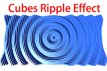 Cubes Ripple Effect By maything