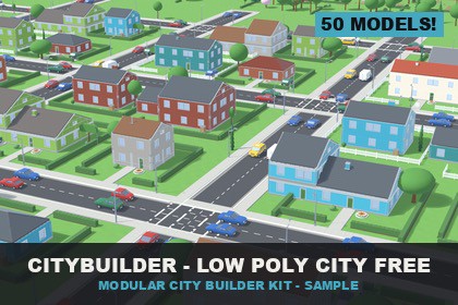 CITYBUILDER - FREE - Modular Low Poly City Kit