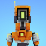 Robot 1 Voxel Character - 3D Lowpoly Fantasy Model