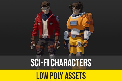 Low Poly Sci-Fi Characters