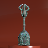 Ancient Buddhist Vajra Bell (Geumgangryeong) Low Poly PBR