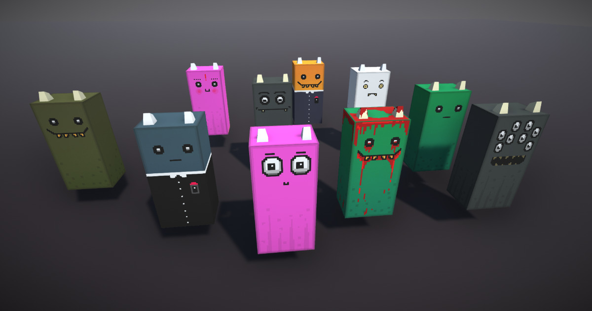 Pixelart Ghost 3D (Pack) | 3D Creatures | Unity Asset Store