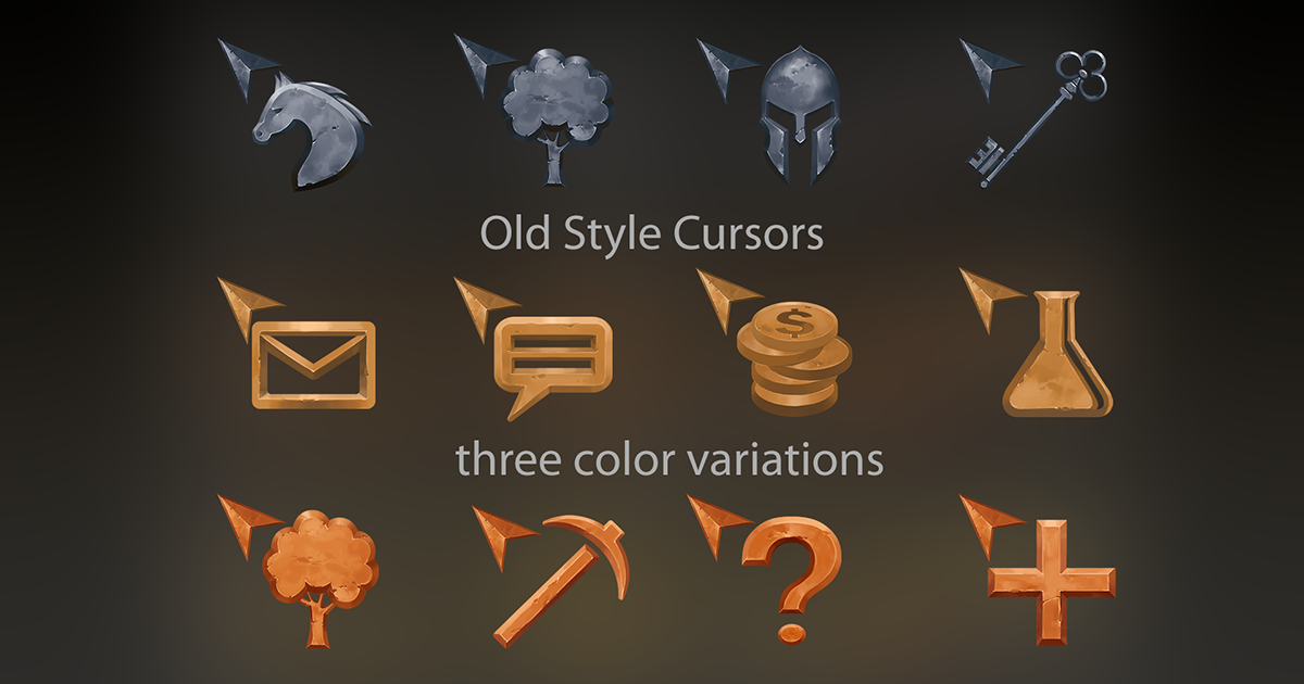 Fantasy Old Style Cursors | 2D Icons | Unity Asset Store