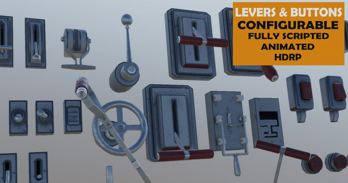 Levers, Buttons, Switches - Pro | 3D Props | Unity Asset Store