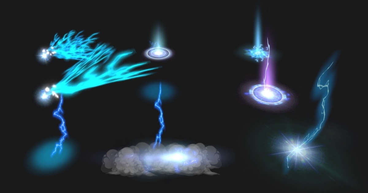 Toon Style Lightning VFX | Spells | Unity Asset Store