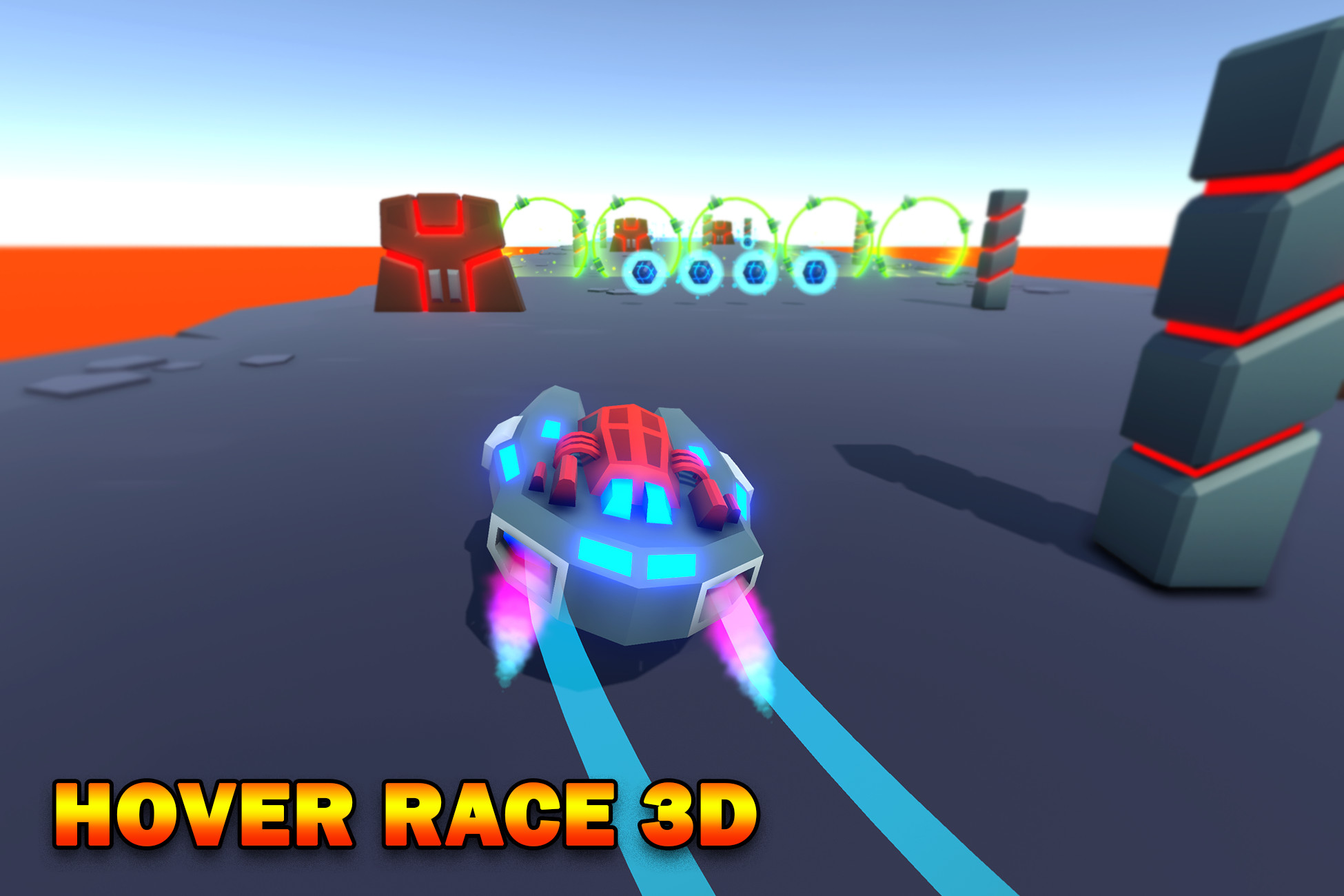 Hover Race 3D - Game Template, image 1