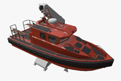 Ship Deck Davit With Rescue Motor Boat